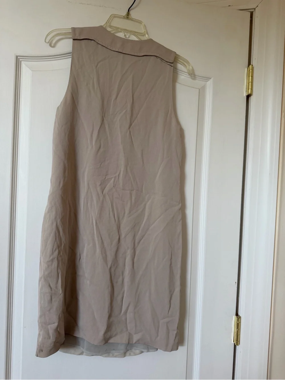 DIANE VON FURSTENBERG (DVF) Taupe ‘Twiggy’ Hot Fix Check Dress Size 6 $645 - Picture 3 of 5